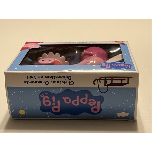 NEW 3.5" Kurt Adler Peppa Pig Pink Christmas Tree Holiday Hanging Ornaments - Picture 3 of 4